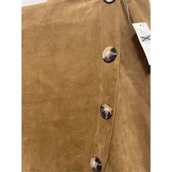 NWT Anthropologie x Maeve Faux Suede Mini Wrap Skirt Size 4 NWT - Picture 6 of 9